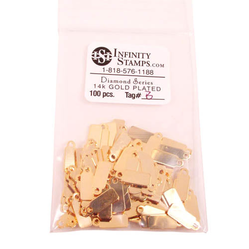 14k Gold Plated Jewelry Tag B - 100 Pack