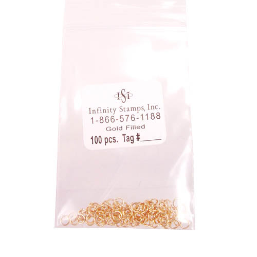 Image of 14k Gold Plated Jump Rings - 100 Pack