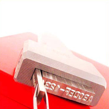 Closeup of Holder with Steel Type