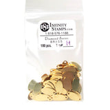 Brass Jewelry Tag H - 100 Pack