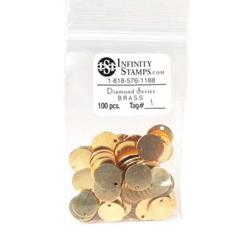 Brass Jewelry Tag I - 100 Pack