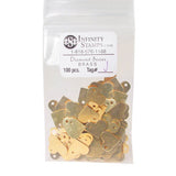 Brass Jewelry Tag J - 100 Pack