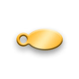 Brass Jewelry Tag F - Rendered Image