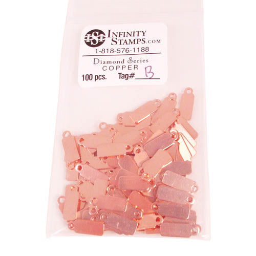 Copper Jewelry Tag B - 100 Pack