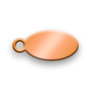 Copper Jewelry Tag D - Rendered Image