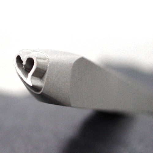 Closeup of heart design for Custom Jewelry Design Hand Stamp