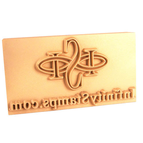 Infinity Stamps, Inc. Custom Leather Brass Plate Stamp Infinity