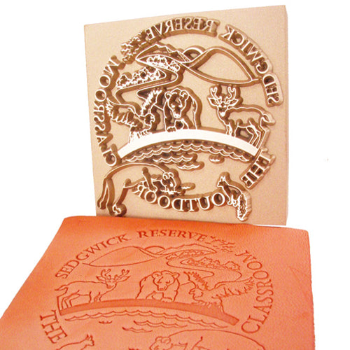 Custom Brass Sunk Engraved Clay Stamp – Infinity Stamps Inc.