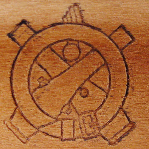 Custom Wood Plate Stamp impression