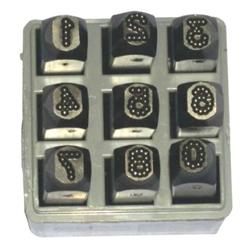 0-9 Low Stress Dot-Style Number Stamp Set