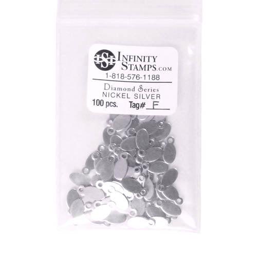 Infinity Stamps, Inc. Nickel Silver Jewelry Tag F Infinity Stamps Inc.