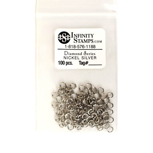 Bag of Nickel Silver Jump Rings - 100 Pack