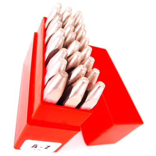 Overhead view of Stock Alphabet Stamp Set