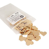 Bag of 14k Gold Plated Jewelry Tags in style J