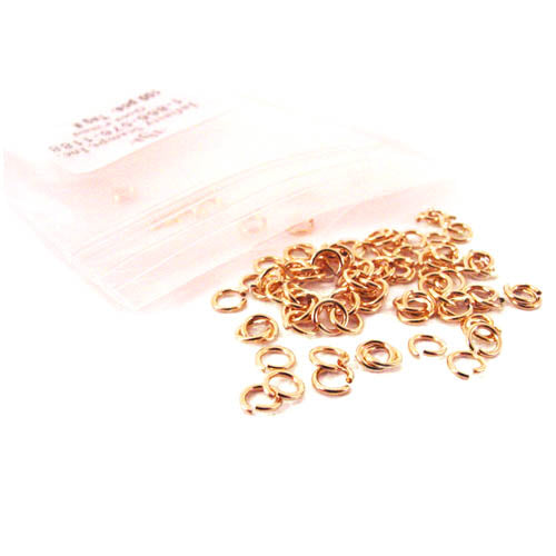 Bag of 14k Gold Plated Jump Rings - 100 Pack
