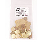 Brass Jewelry Tag A - 100 Pack