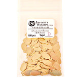 Brass Jewelry Tag D - 100 Pack
