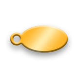 Brass Jewelry Tag D - Rendered Image