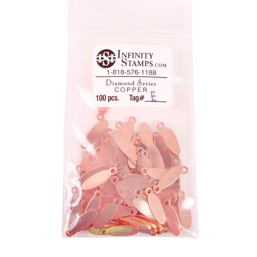 Infinity Stamps, Inc. Copper Jewelry Tag E Infinity Stamps Inc.