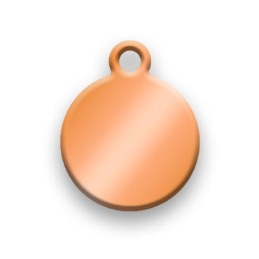 Copper Jewelry Tag A - Rendered Image