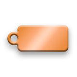 Copper Jewelry Tag C - Rendered Image