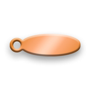 Copper Jewelry Tag E - Rendered Image