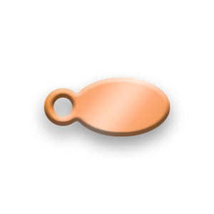 Copper Jewelry Tag F - Rendered Image