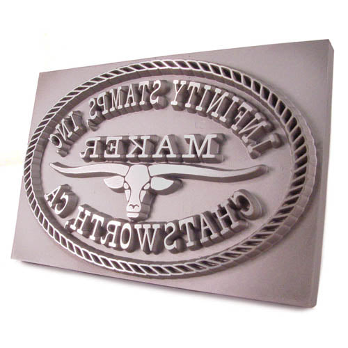 Closeup image of Custom Maker Plate Stamp