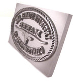 Side view of Custom Maker Plate Stamp