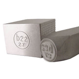Image of Custom Steel Hand Stamp for Metals and impression