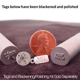 Blackened and Polished stamped tags and TagMate stamps