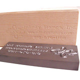 Custom Wood Plate Stamp and impression