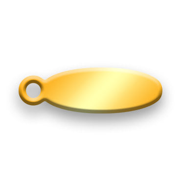 14k Gold Plated Jewelry Tag E - Rendered Image