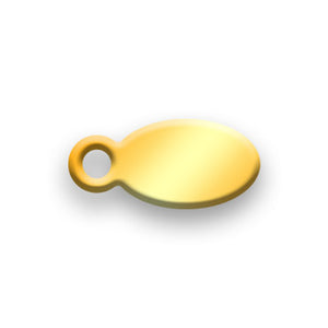 14k Gold Plated Jewelry Tag F - Rendered Image