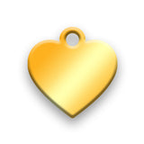 14k Gold Plated Jewelry Tag G - Rendered Image