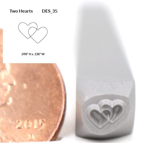 Design Stamp - Two Hearts - Design 35