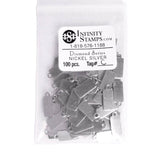 Nickel Silver Jewelry Tag C - 100 Pack