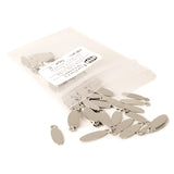 Bag of Nickel Silver Jewelry Tags in style E
