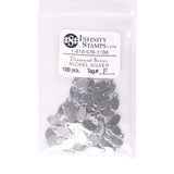 Nickel Silver Jewelry Tag F - 100 Pack