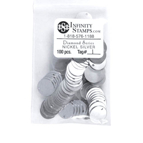 Nickel Silver Jewelry Tag I - 100 Pack