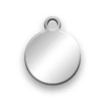 Closeup view of Nickel Silver Jewelry Tag A