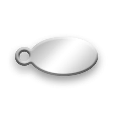 Closeup view of Nickel Silver Jewelry Tag D