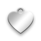 Closeup view of Nickel Silver Jewelry Tag G