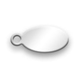 Sterling Silver Jewelry Tag D - Rendered Image