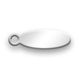 Sterling Silver Jewelry Tag E - Rendered Image