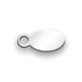 Sterling Silver Jewelry Tag F - Rendered Image