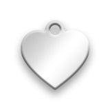 Sterling Silver Jewelry Tag G - Rendered Image