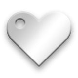 Sterling Silver Jewelry Tag J - Rendered Image