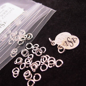 Closeup view of Sterling Silver Jump Rings - 100 Pack